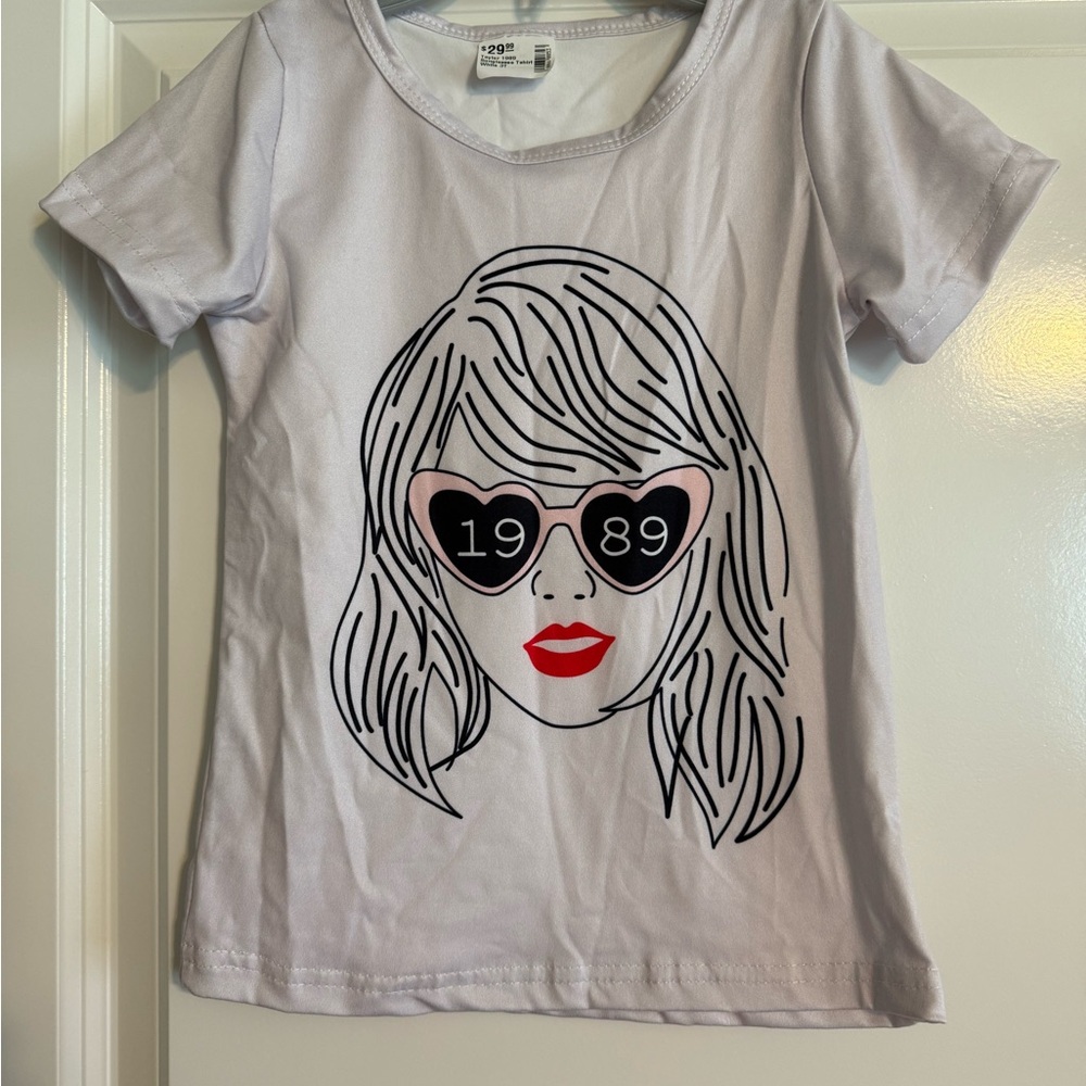 Taylor White Tee with Graphic Design